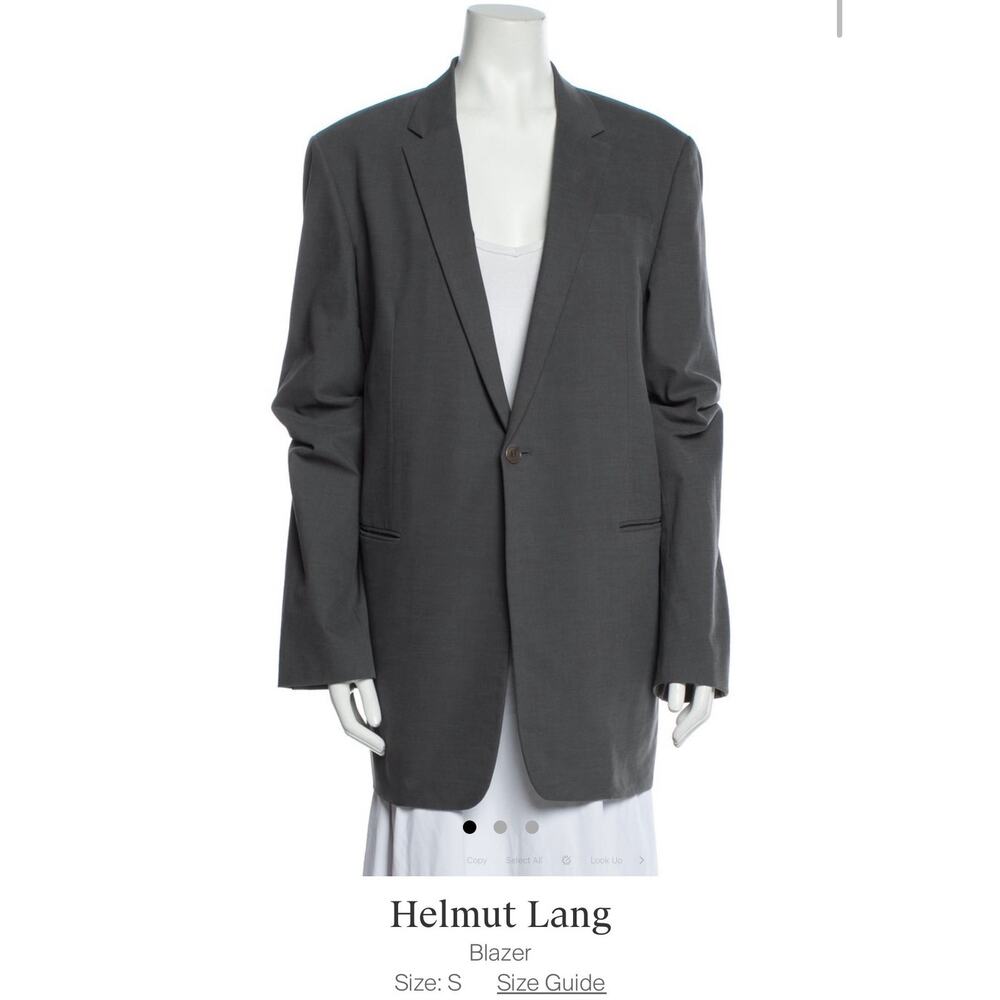 Helmut Lang Gray Blazer Size 44 Medium Small